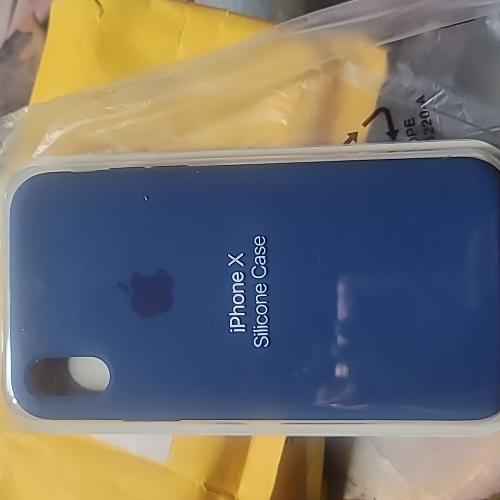 iphonex blue silicone case 5.8"